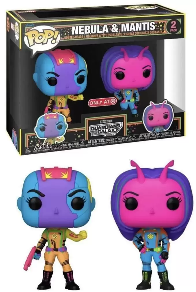 Funko POP! Nebula & Mantis (Black Light) (2-Pack) - Limited Edition Target Exclusive