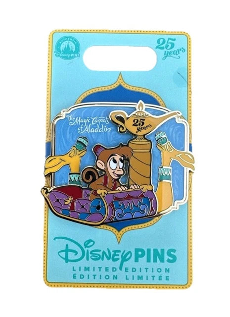 2026 Disney Parks Abu The Magic Carpets of Aladdin 25th Anniversary Pin LE 2000