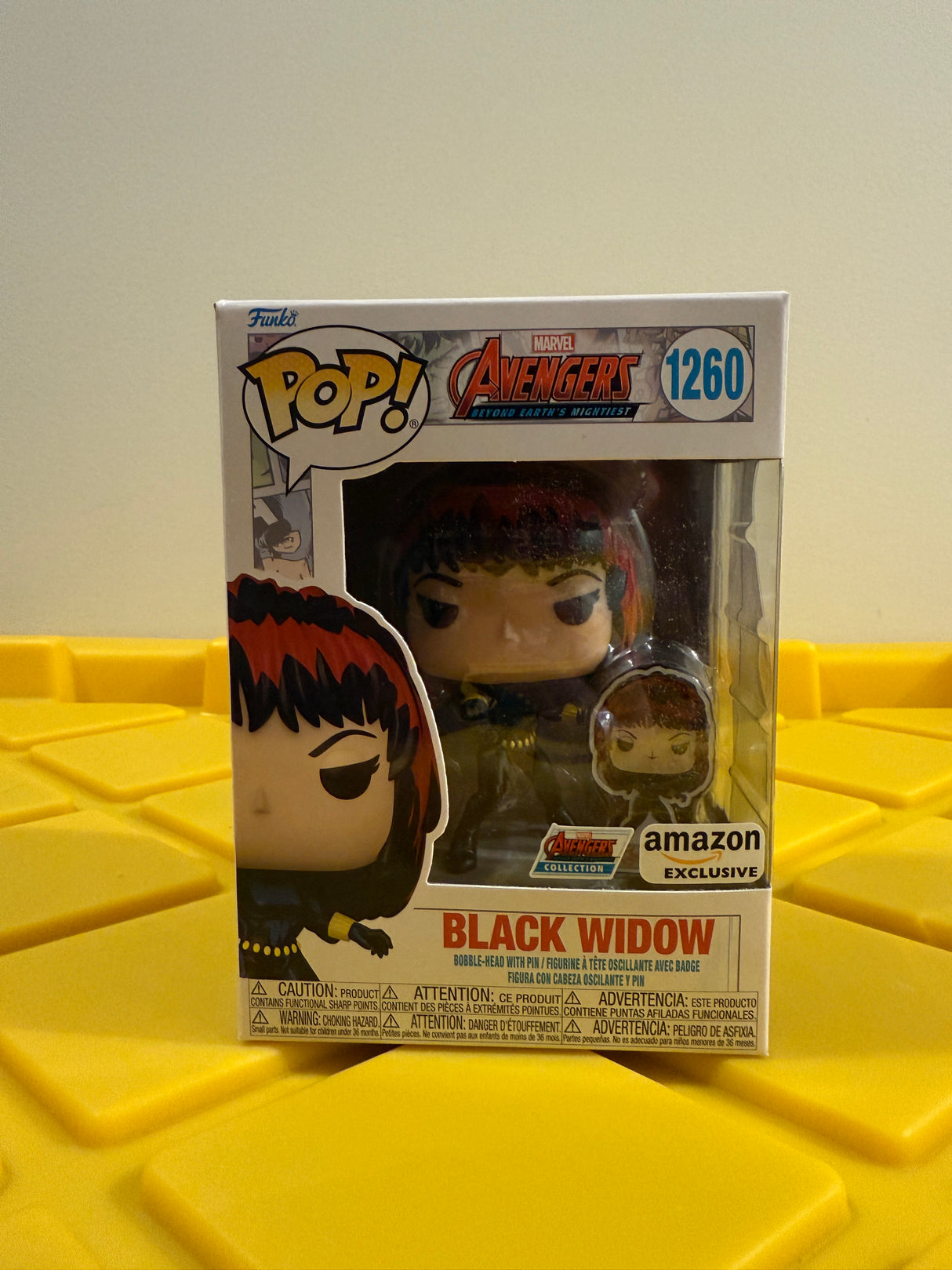 Funko POP! Black Widow (with Pin) - Limited Edition Amazon Exclusive