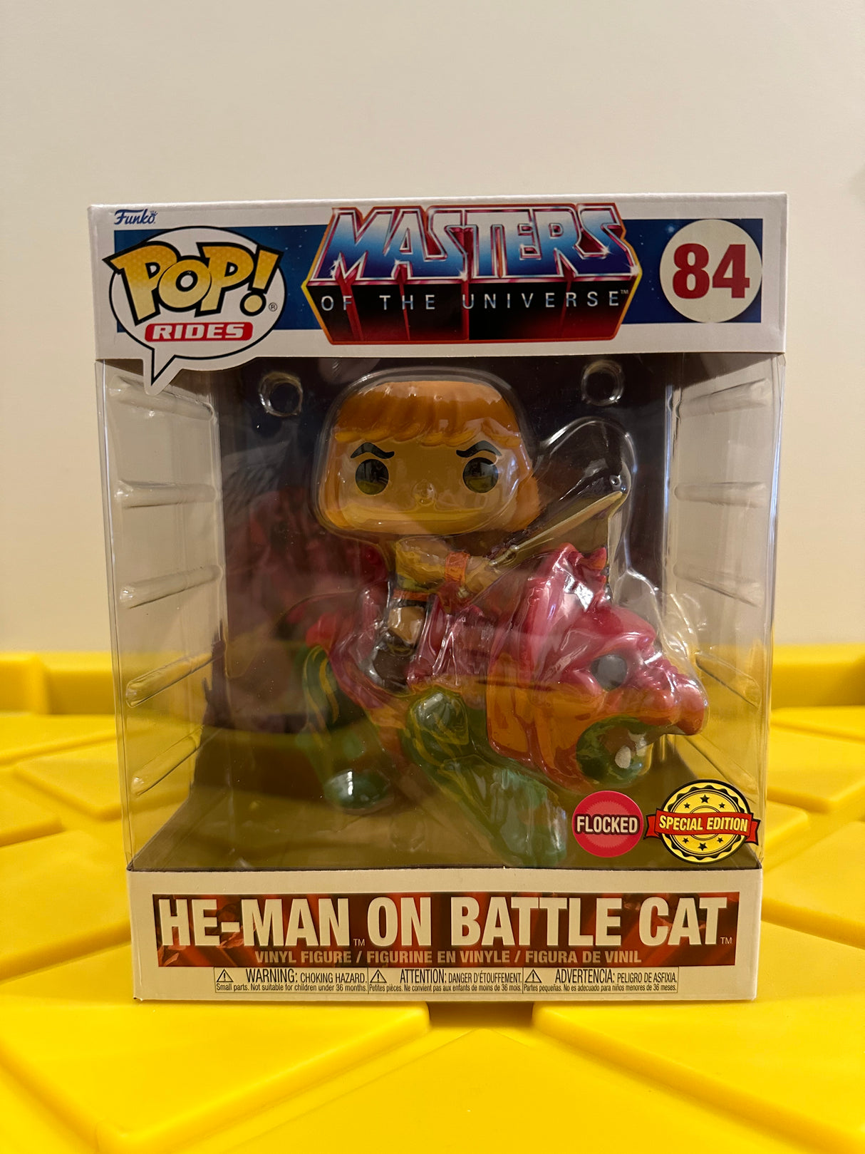 Funko POP! He-Man on Battle Cat (Flocked) (Rides) - Limited Edition Special Edition Exclusive