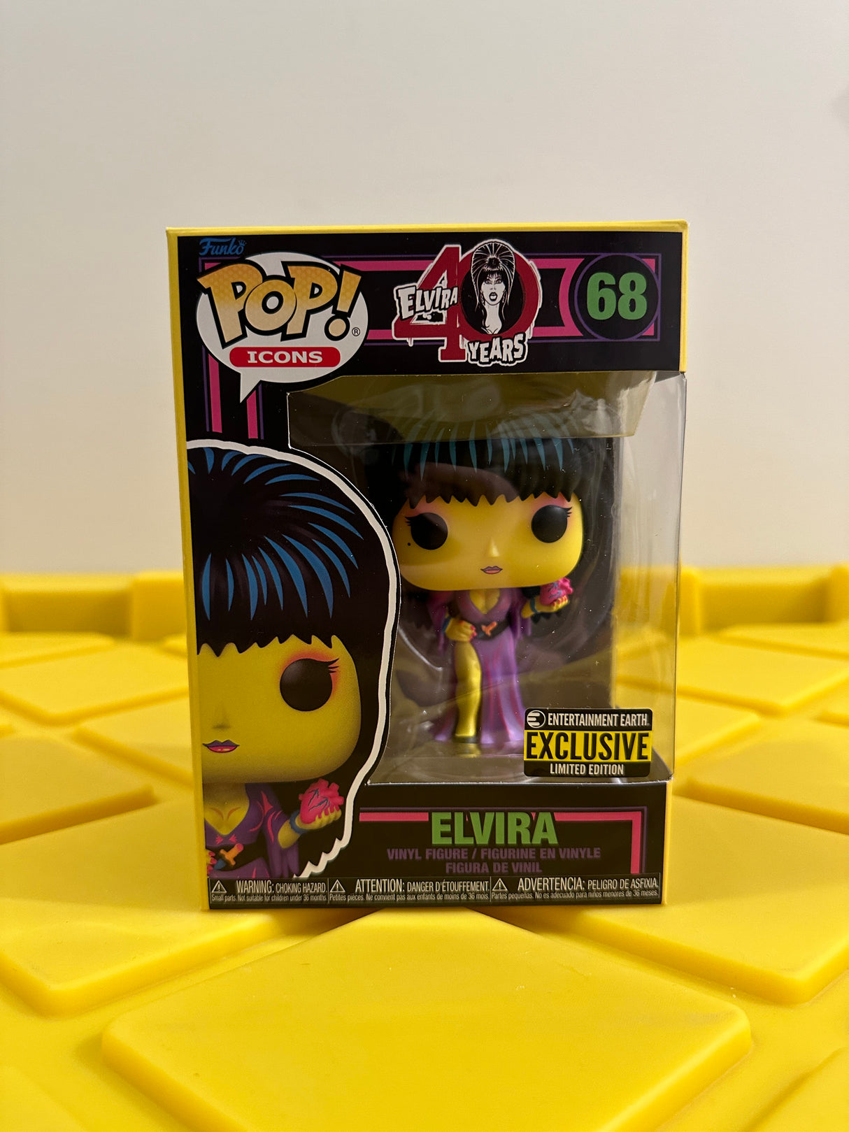 Funko POP! Elvira (Black Light) - Limited Edition Entertainment Earth Exclusive