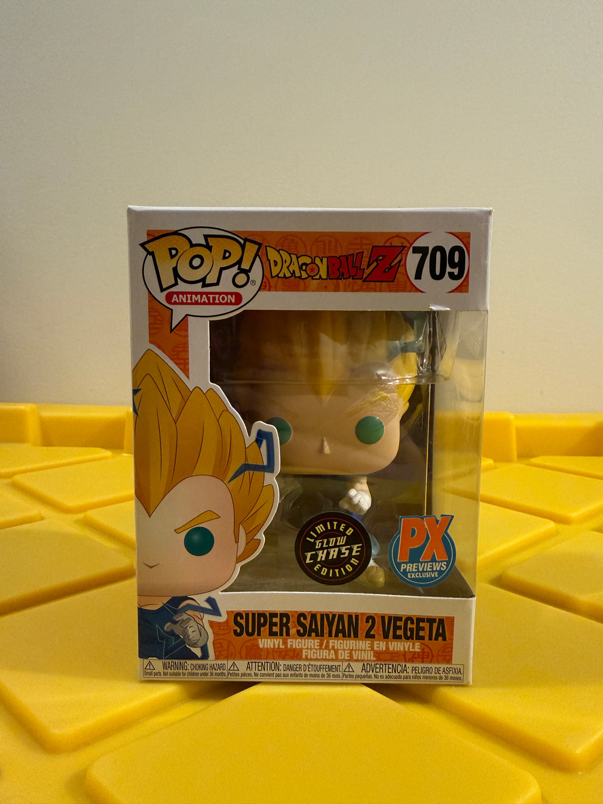 Funko POP! Super Saiyan 2 Vegeta (Glow) - Limited Edition Chase - Limited Edition PX Previews Exclusive