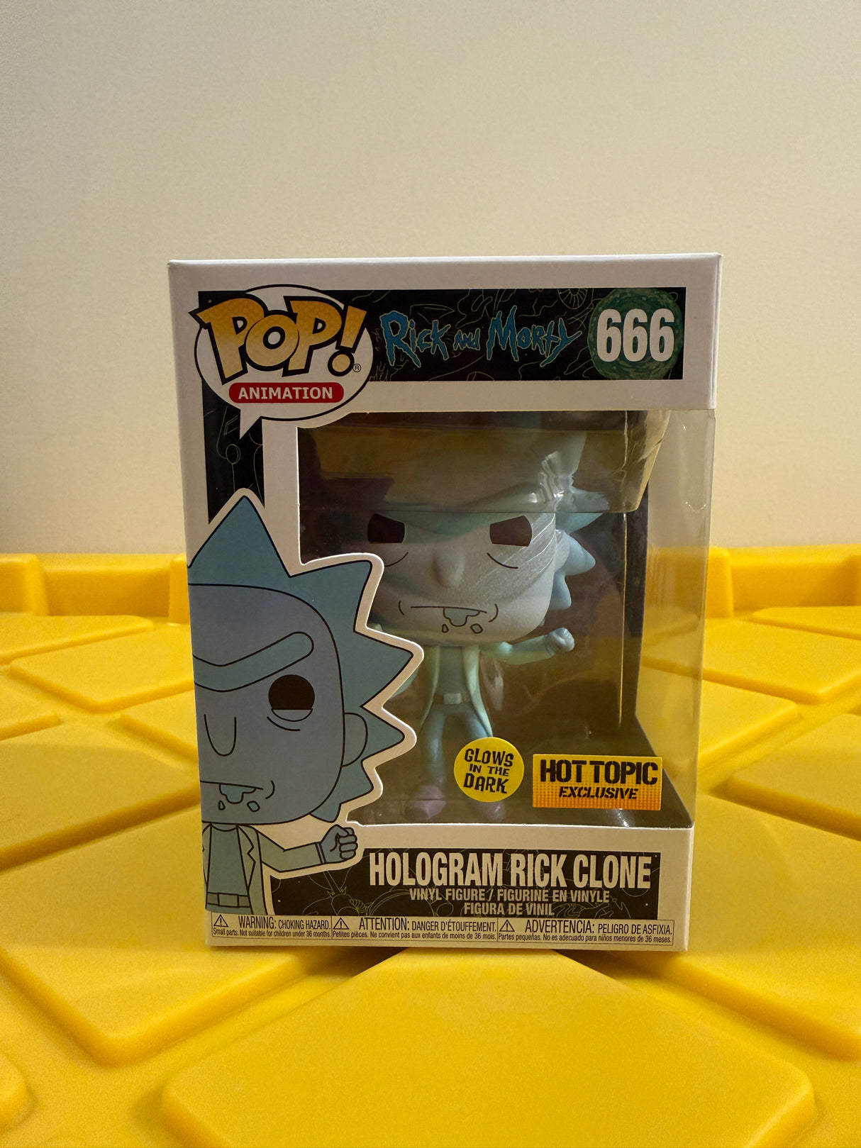 Funko POP! Hologram Rick Clone (Glow) - Limited Edition Hot Topic Exclusive