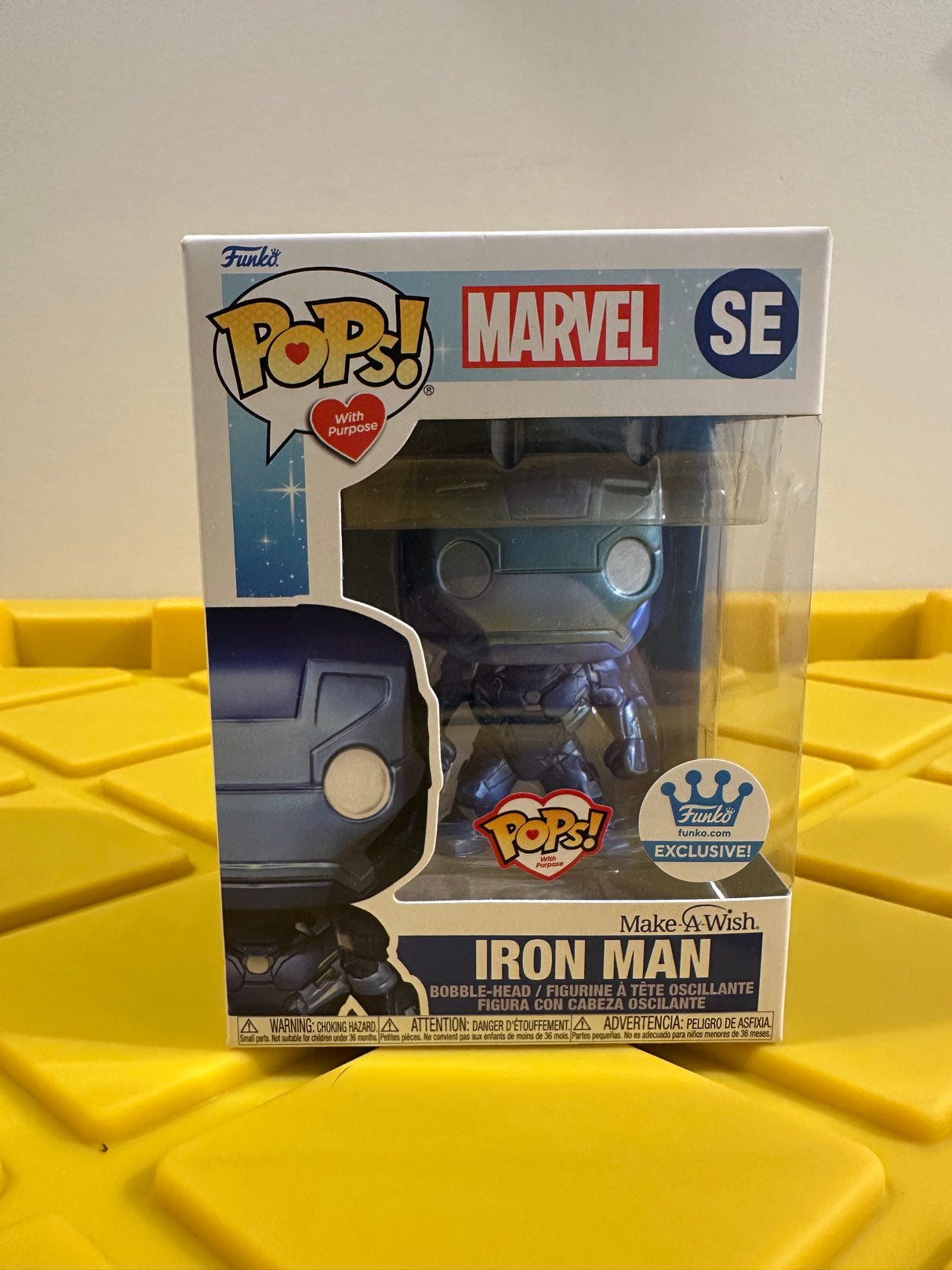 Funko POP! Iron Man (Metallic) (Make-A-Wish) - Limited Edition Funko Shop Exclusive