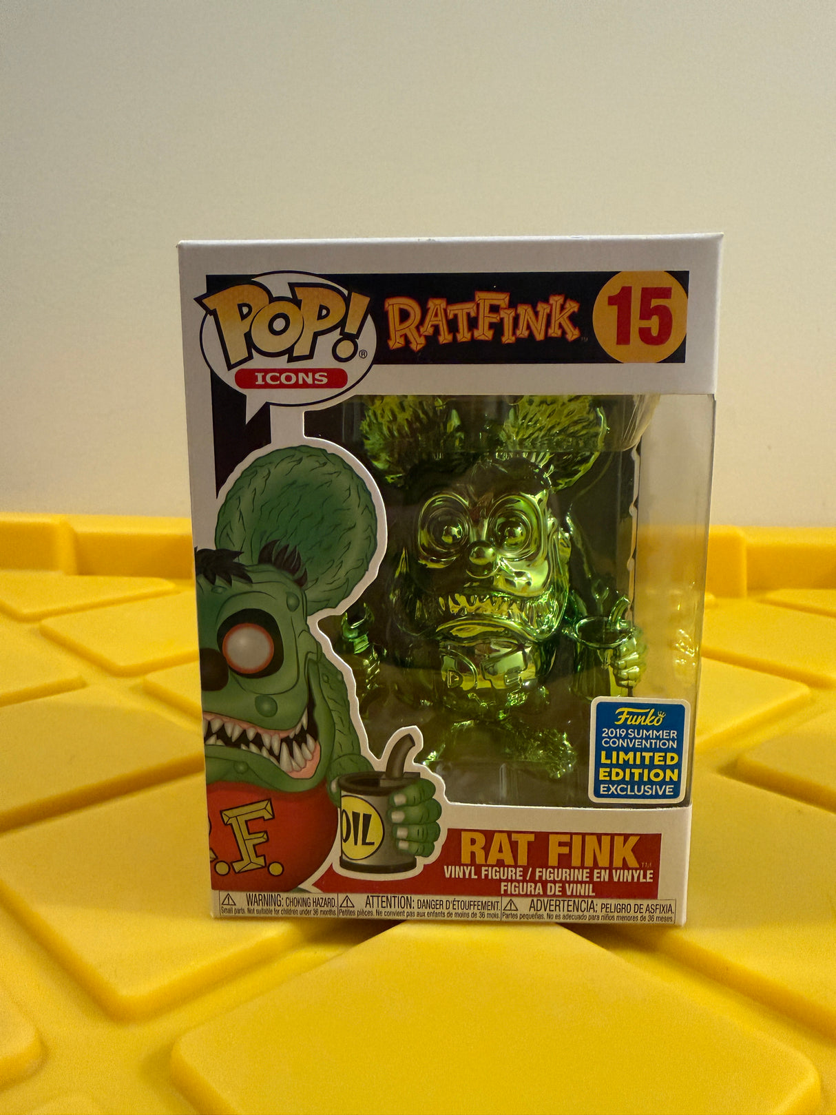 Funko POP! Rat Fink (Green Chrome) - Limited Edition 2019 SDCC Exclusive
