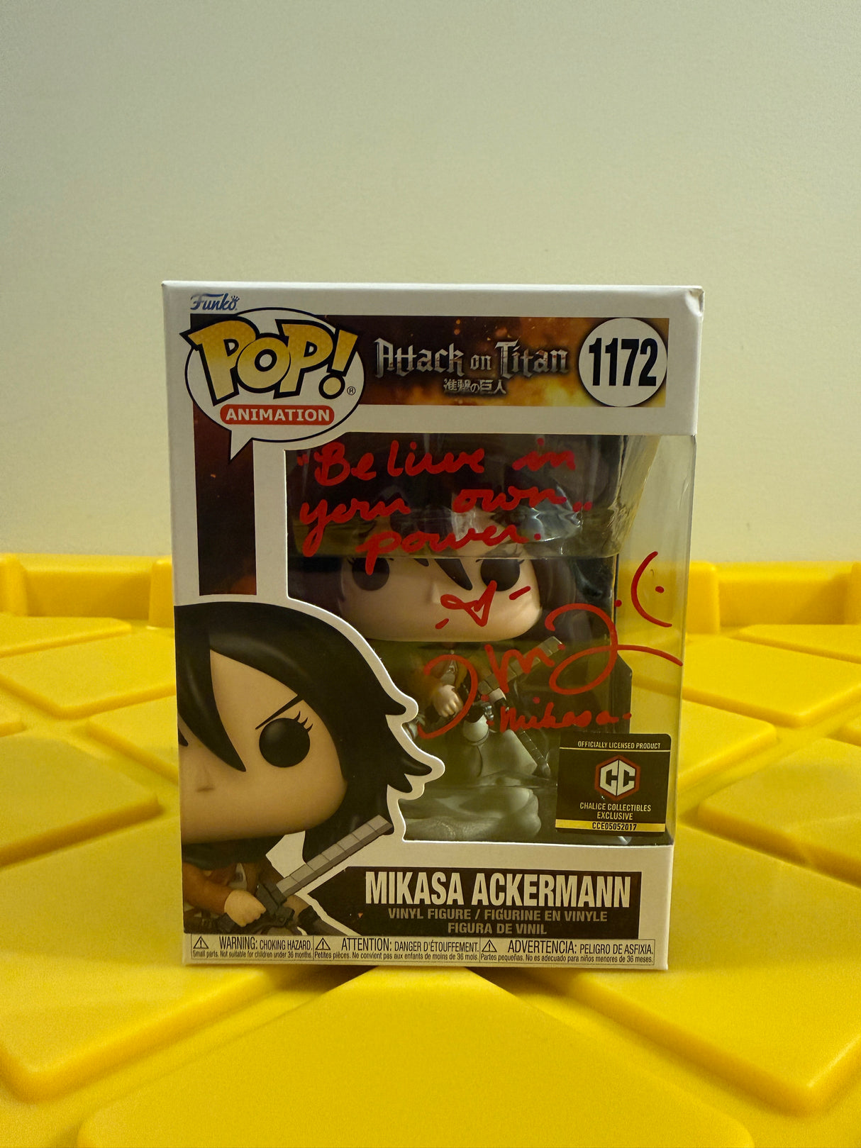 Funko POP! Mikasa Ackermann - Limited Edition Chalice Collectibles Exclusive (Signed)