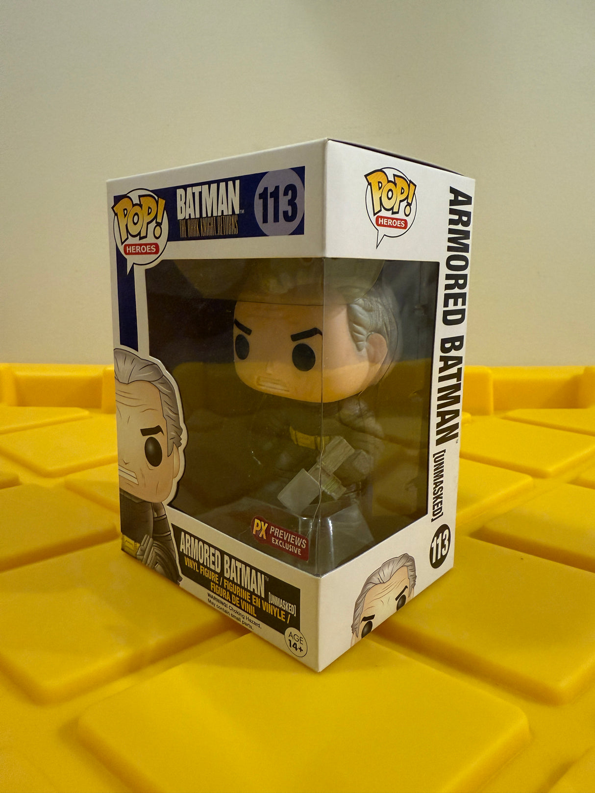 Funko POP! Armored Batman (Unmasked) - Limited Edition PX Previews Exclusive