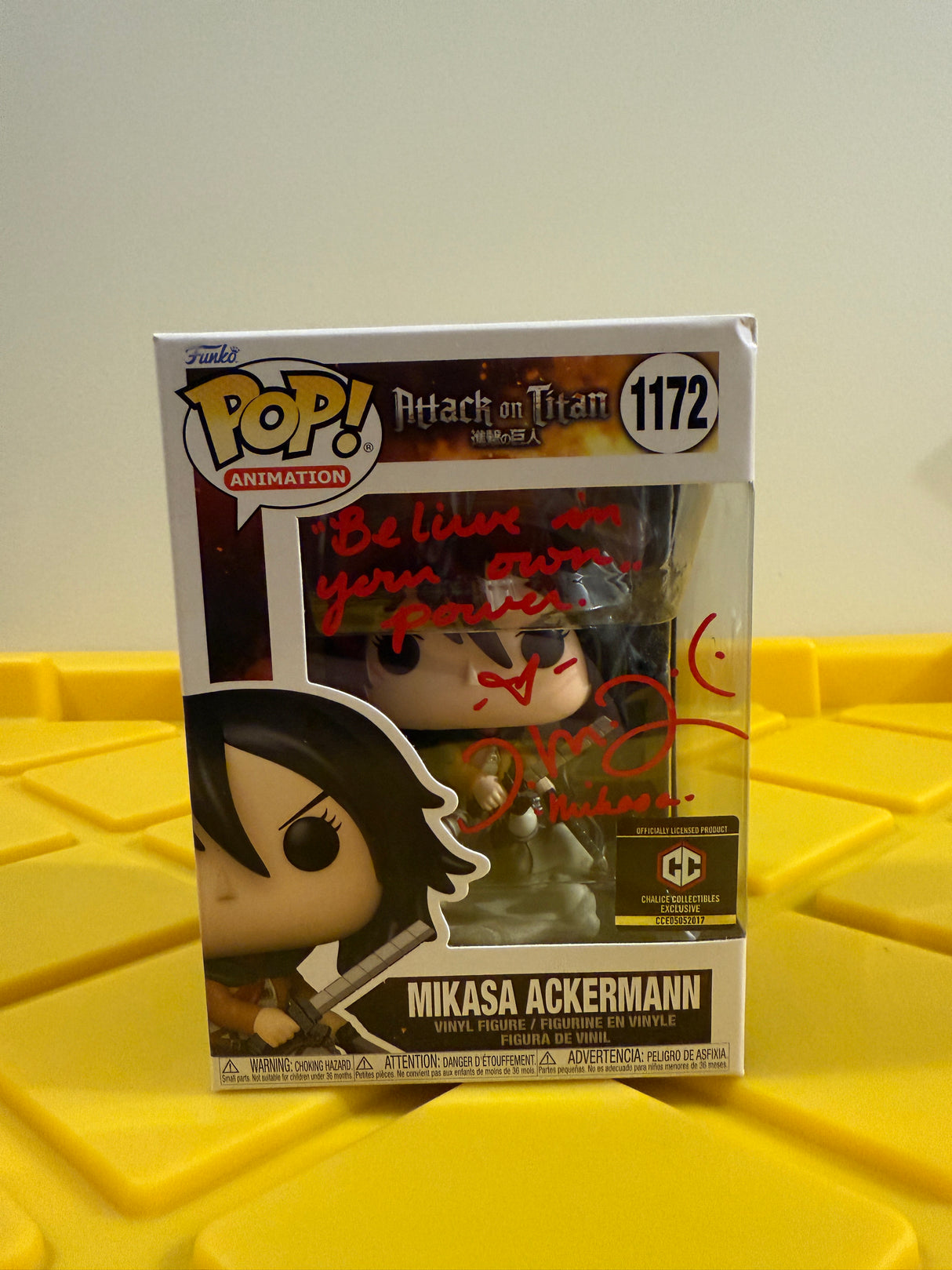 Funko POP! Mikasa Ackermann - Limited Edition Chalice Collectibles Exclusive (Signed)