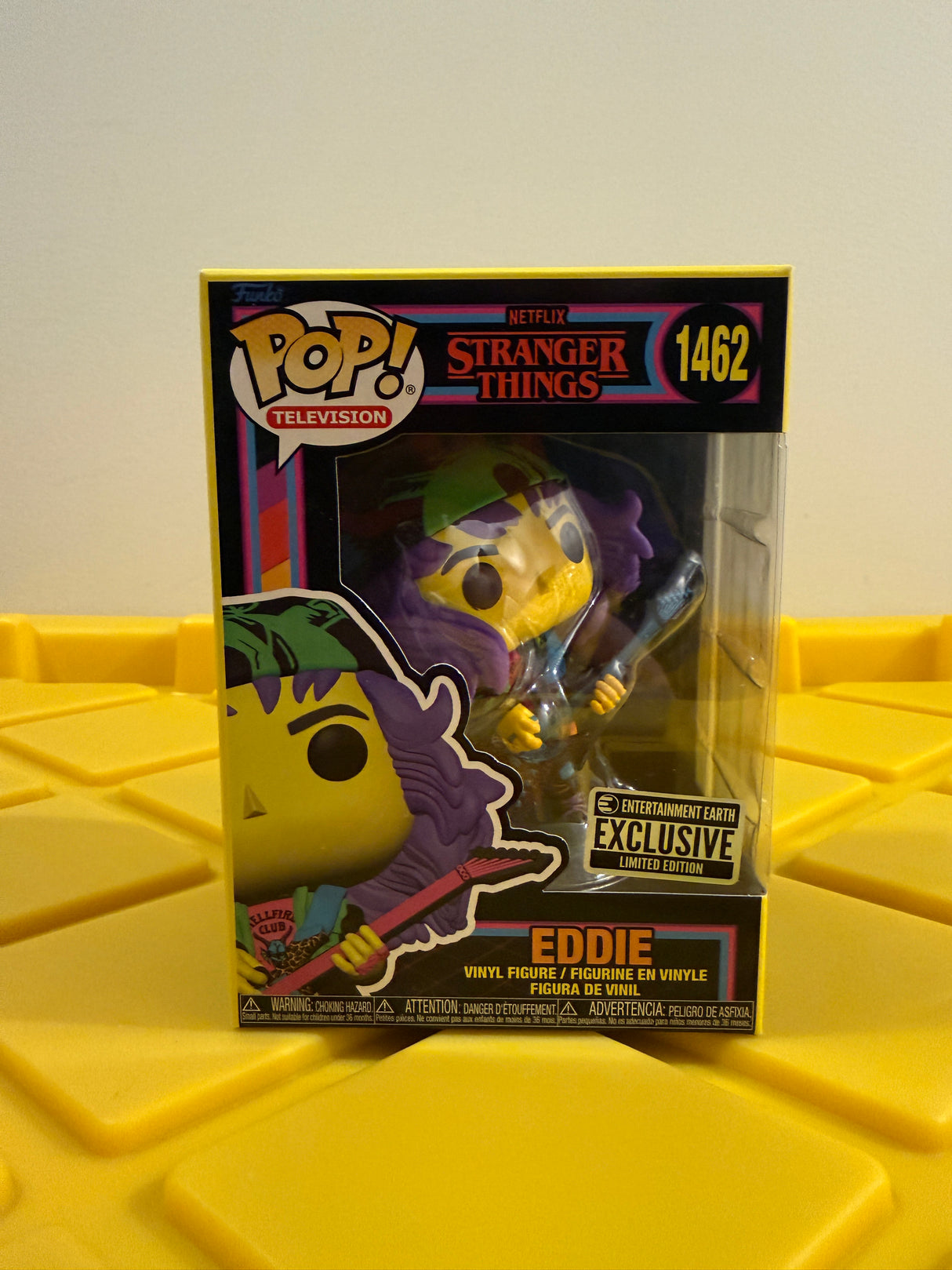 Funko POP! Eddie (Black Light) - Limited Edition Entertainment Earth Exclusive
