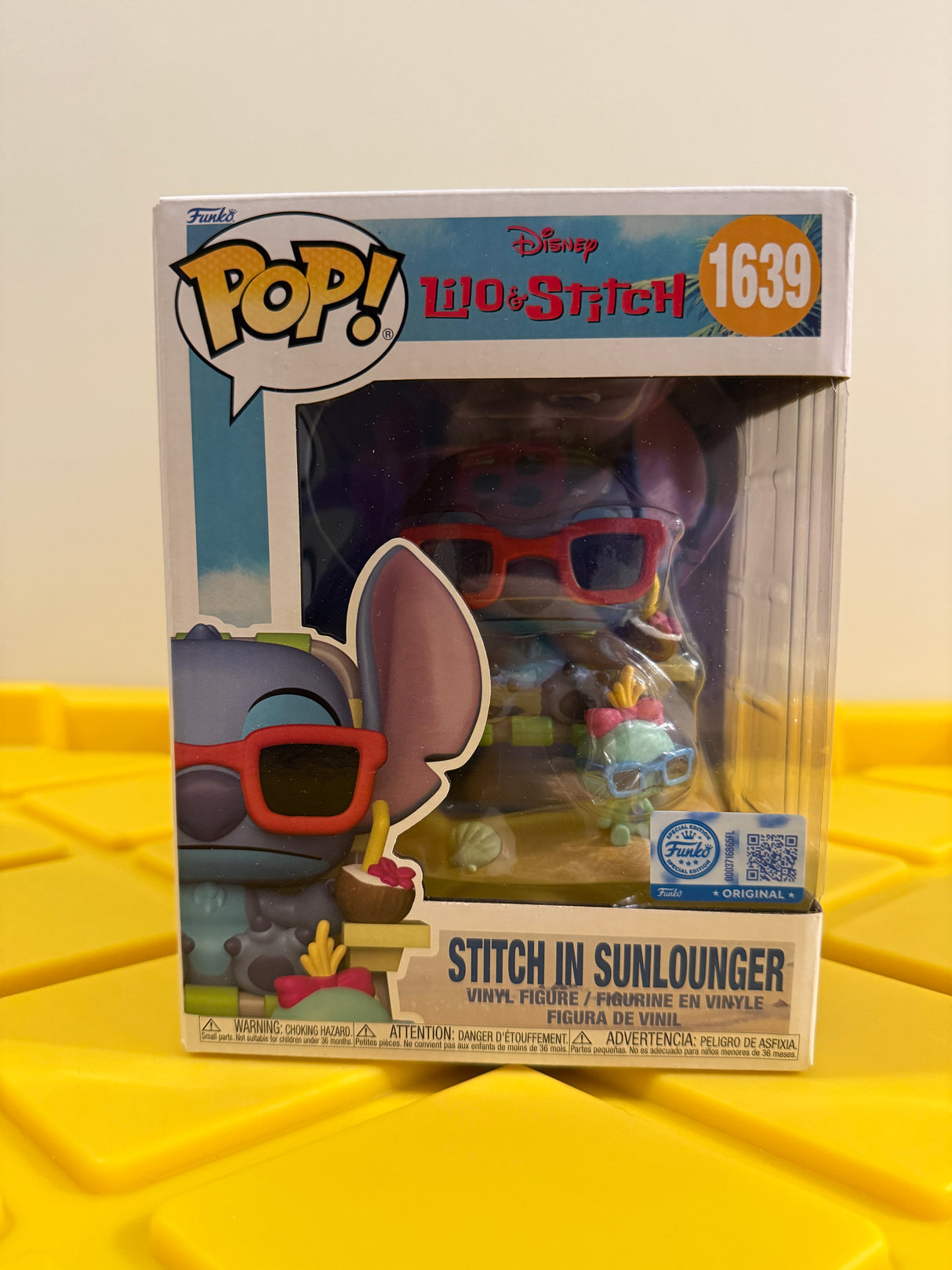 Funko POP! Premium Stitch in Sunlounger - Limited Edition Entertainment Earth Exclusive