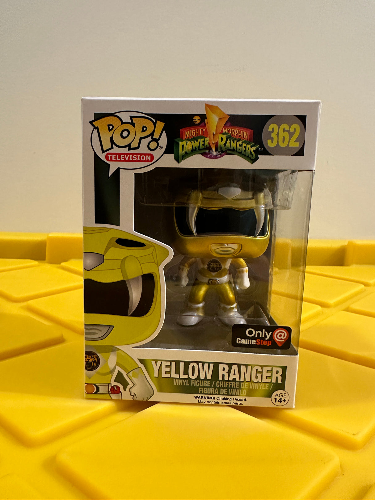 Funko POP! Yellow Ranger (Metallic) - Limited Edition Game Stop Exclusive