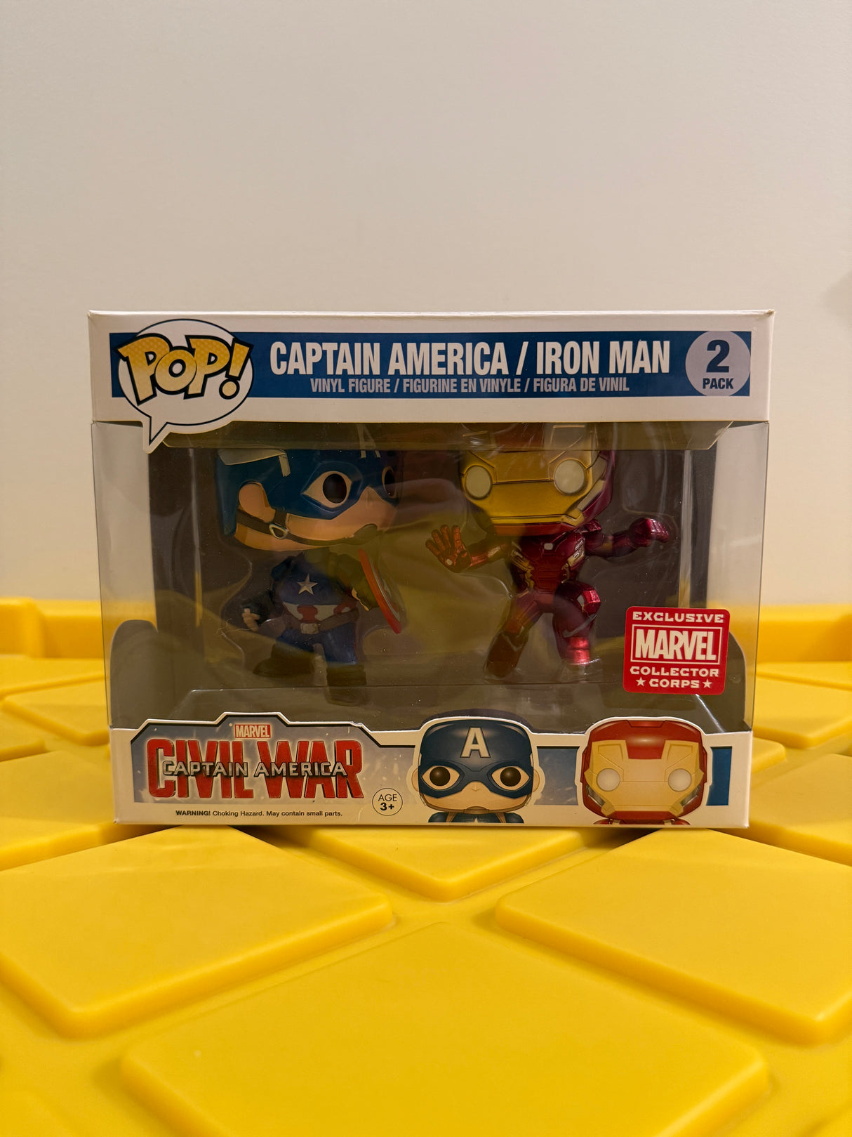 Funko POP! Captain America & Iron Man (2-Pack) - Limited Edition Marvel Collector Corps Exclusive