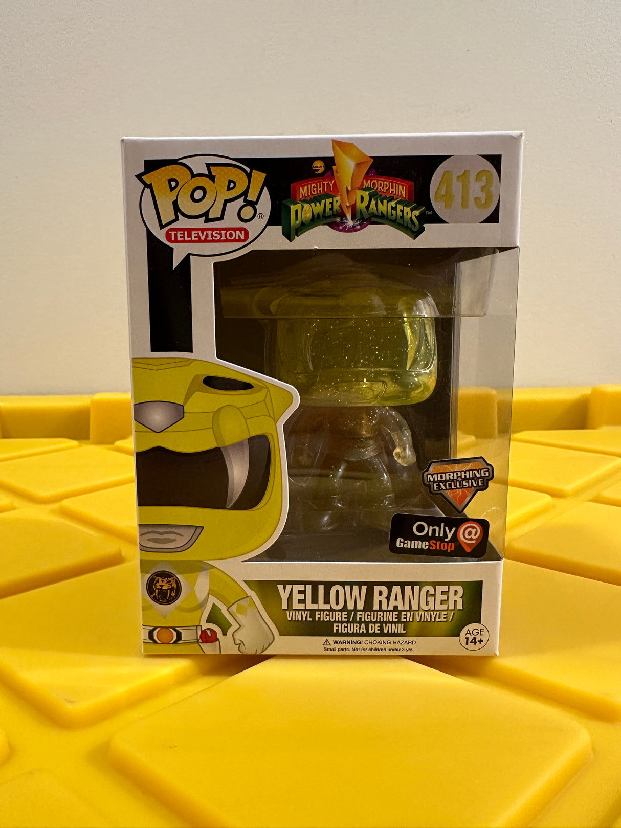 Funko POP! Yellow Ranger (Glitter) - Limited Edition Game Stop Exclusive