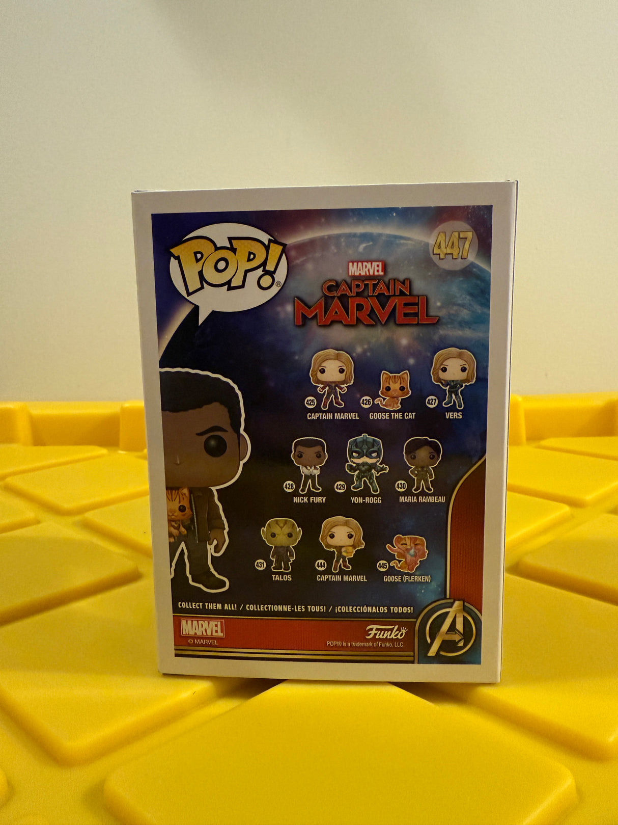 Funko POP! Nick Fury with Goose the Cat - Limited Edition Marvel Collector Corps Exclusive