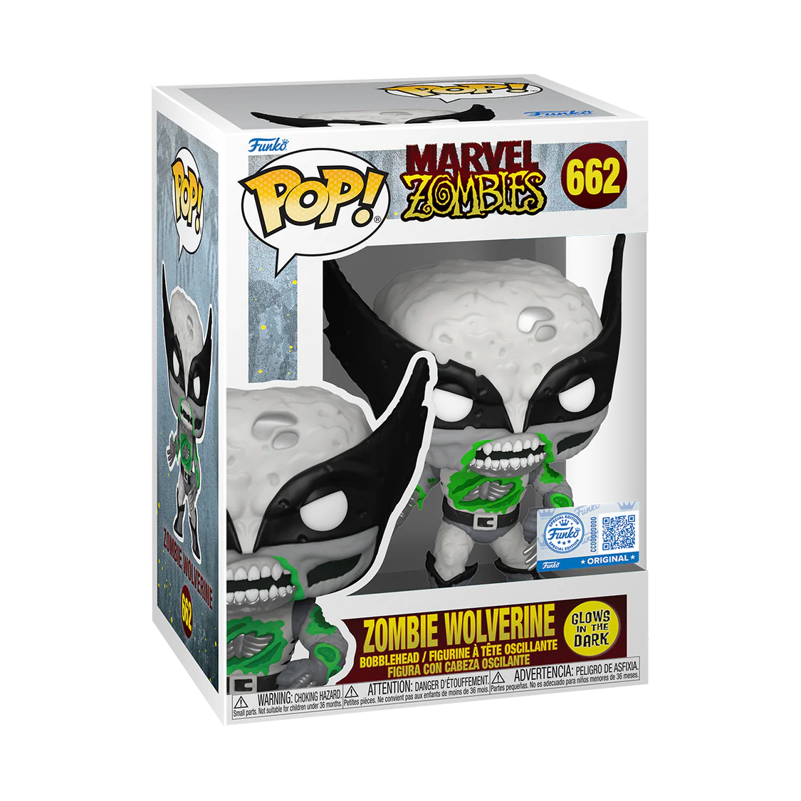 Funko POP! Zombie Wolverine (Glow) - Limited Edition Box Lunch Exclusive