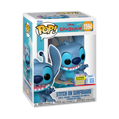 Funko POP! Stitch on Surfboard - Limited Edition 2025 SDCC Exclusive