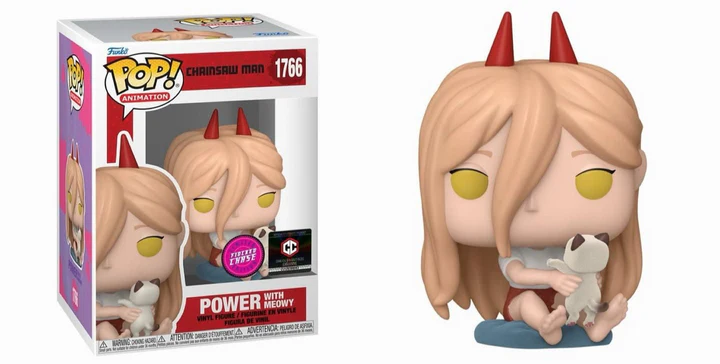 Funko POP! Power with Meowy (Flocked) - Limited Edition Chase - Limited Edition Special Edition Exclusive