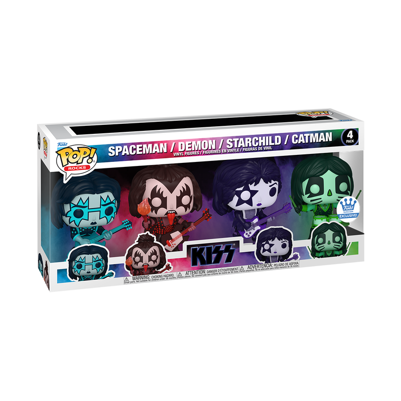 Kiss (Color Spotlight) 4-Pack - Limited Edition Funko Shop Exclusive