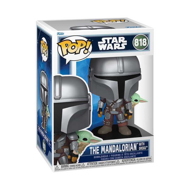 Funko POP! The Mandalorian with Grogu (on Back)