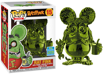 Funko POP! Rat Fink (Green Chrome) - Limited Edition 2019 SDCC Exclusive