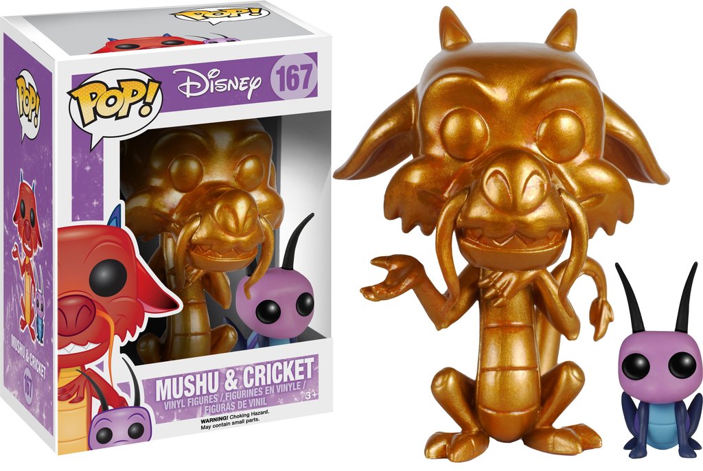 Funko POP! Mushu (Gold) & Cricket - Limited Edition Tom's Model Exclusive