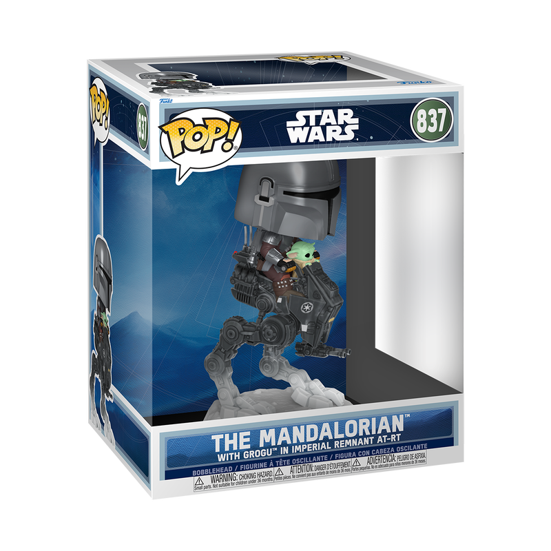 Funko POP! 6" The Mandalorian with Grogu in Imperial Remnant AT-RT (Rides)