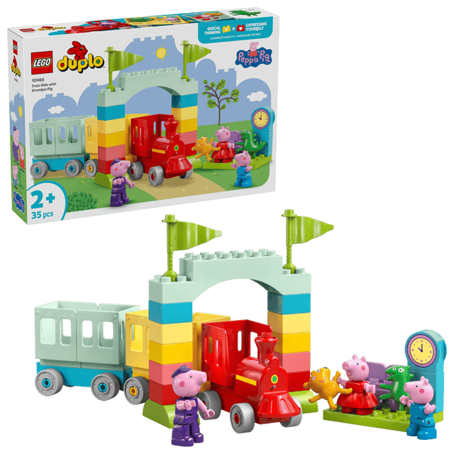 LEGO Train Ride with Grandpa Pig