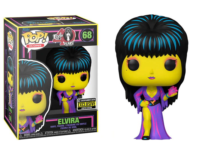 Funko POP! Elvira (Black Light) - Limited Edition Entertainment Earth Exclusive