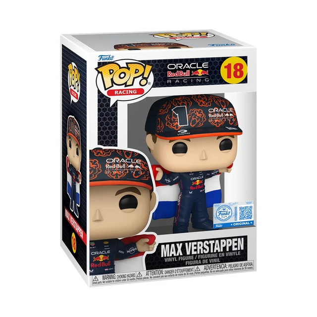 Funko POP! Max Verstappen with Flag - Limited Edition Entertainment Earth Exclusive (Pre-Order)