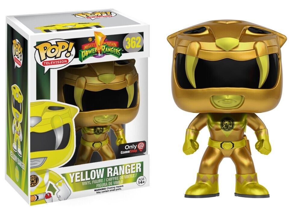 Funko POP! Yellow Ranger (Metallic) - Limited Edition Game Stop Exclusive
