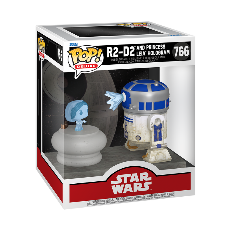 Funko POP! 6" R2-D2 and Princess Leia Hologram