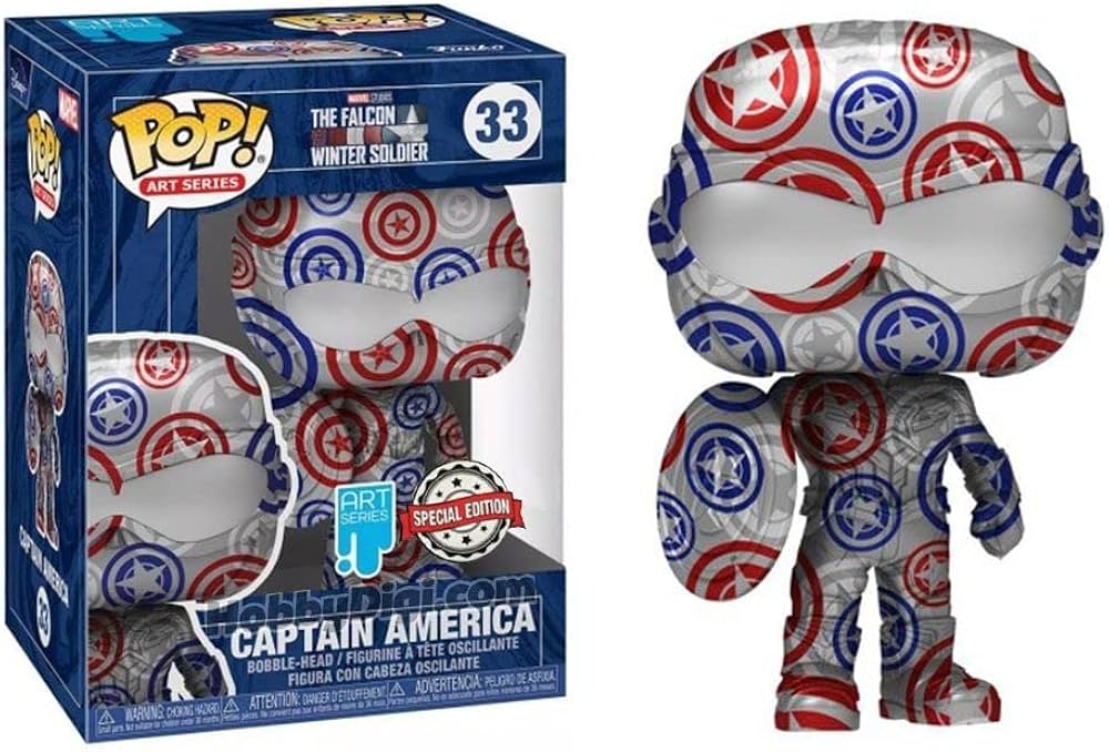 Funko POP! Captain America (Art Series) - Limited Edition Special Edition Exclusive