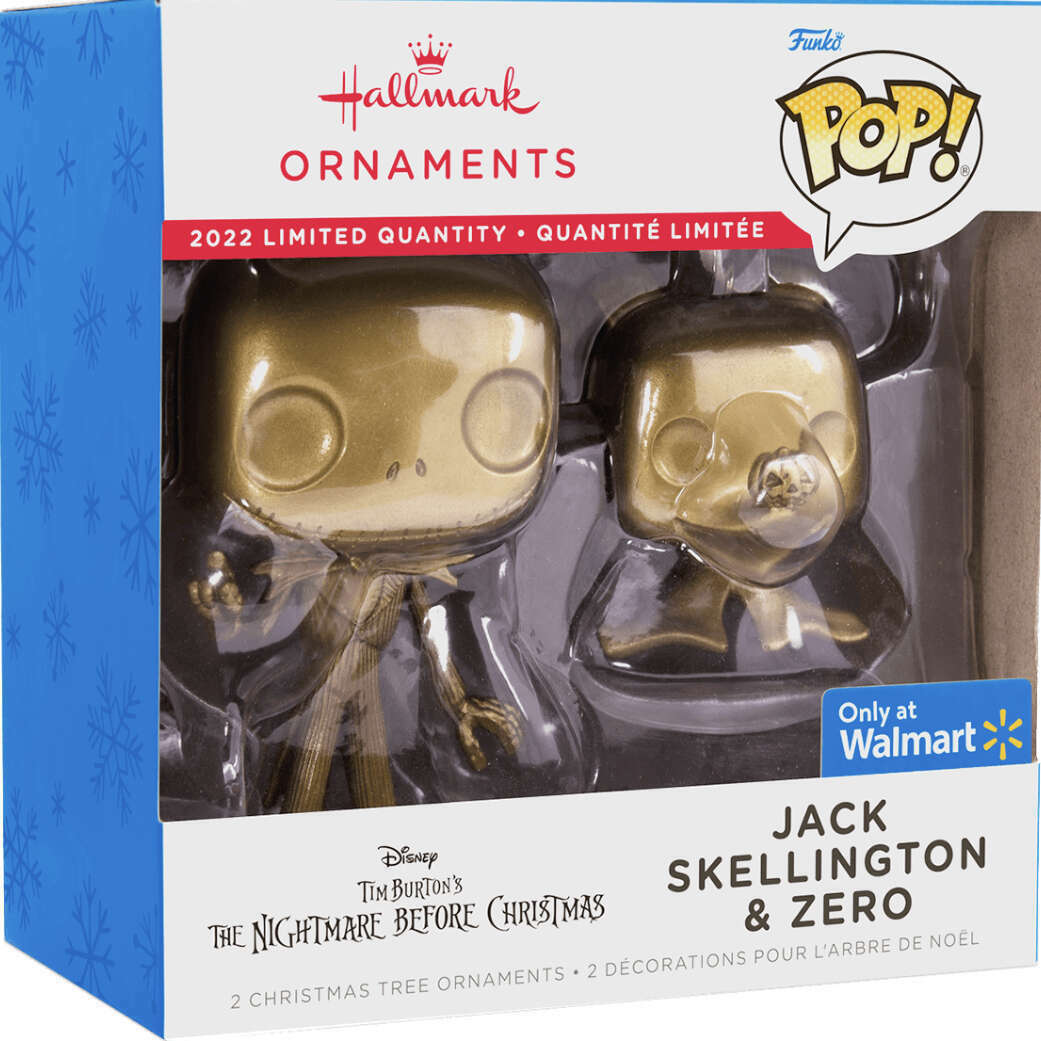 Funko POP! Jack Skellington & Zero (Ornament) - Limited Edition Chase - Limited Edition Walmart Exclusive