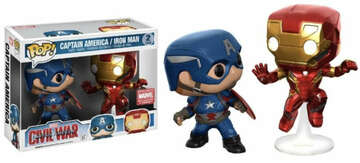 Funko POP! Captain America & Iron Man (2-Pack) - Limited Edition Marvel Collector Corps Exclusive