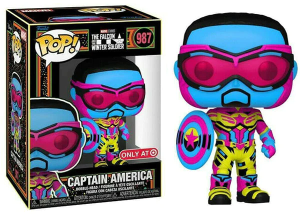 Funko POP! Captain America (Black Light) - Limited Edition Target Exclusive