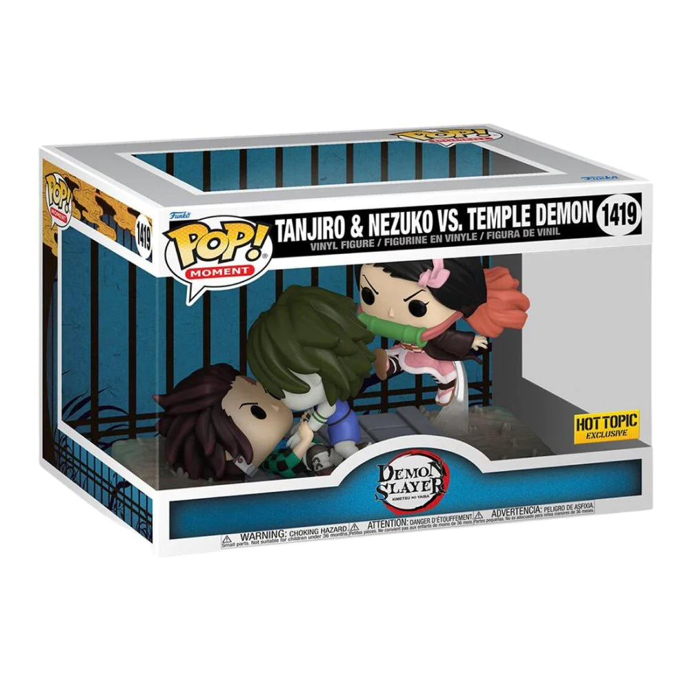 Funko POP! Tanjiro & Nezuko vs. Temple Demon (Moment) - Limited Edition Hot Topic Exclusive
