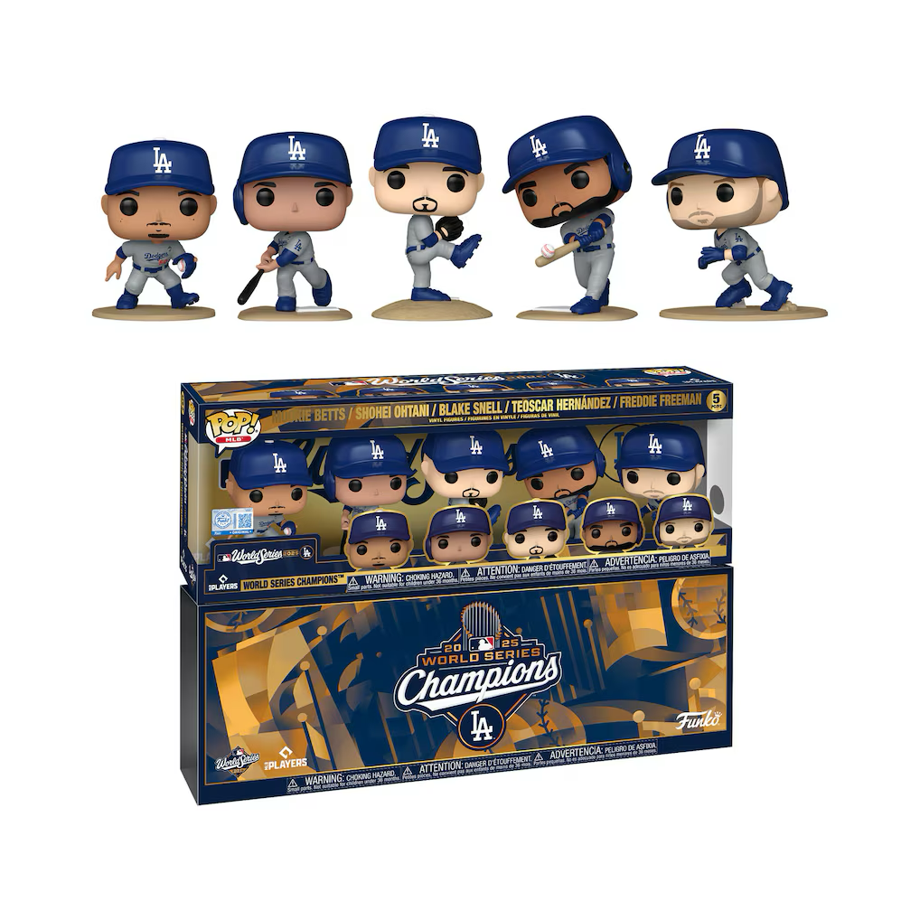 Funko POP! Los Angeles Dodgers 2025 World Series Champions (5-Pack) - Limited Edition Funko Shop Exclusive
