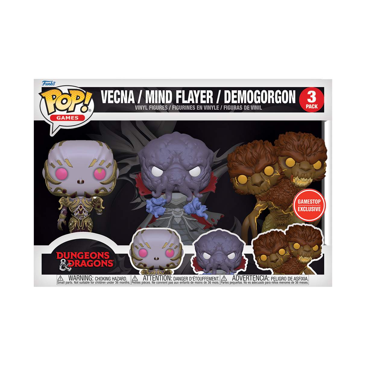 Funko POP! Vecna, Mind Flayer & Demogorgon (3-Pack) - Limited Edition GameStop Exclusive
