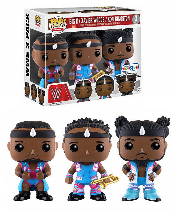 Funko POP! Big E, Xavier Woods & Kofi Kingston (3-Pack) - Limited Edition Toys R Us Exclusive
