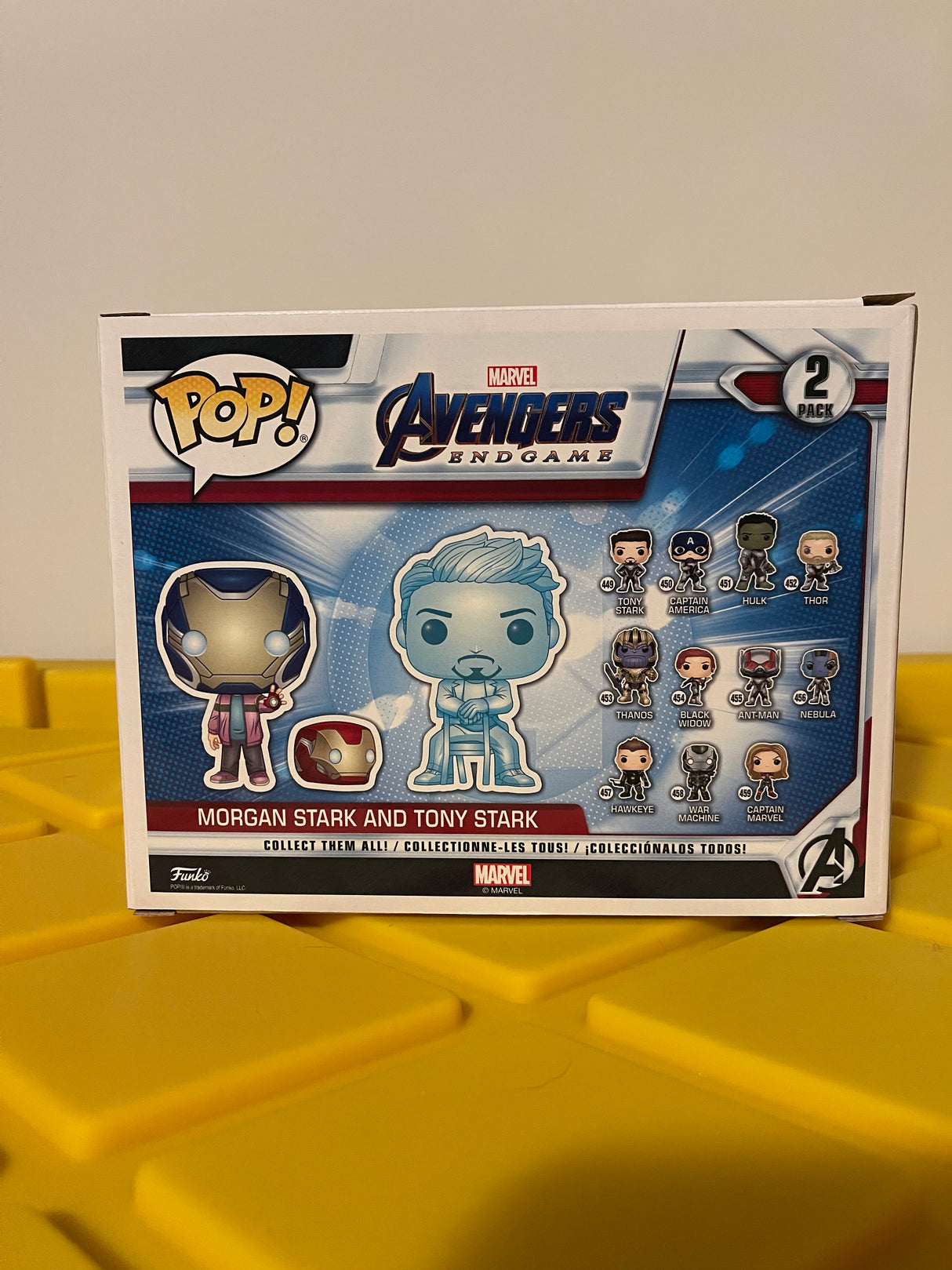 Funko POP! Morgan Stark & Tony Stark (Glow) (2-Pack) - Limited Edition Pop In A Box Exclusive