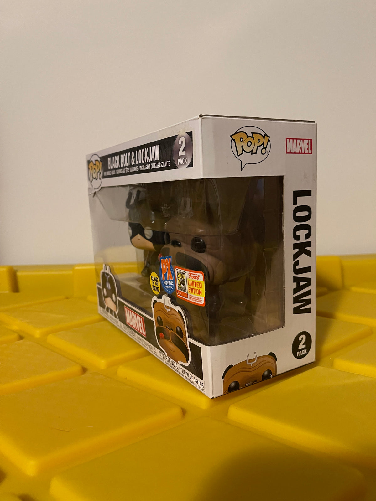 Funko POP! Black Bolt & Lockjaw (Glow) (2-Pack) - Limited Edition PX Preview Exclusive & 2018 SDCC Exclusive
