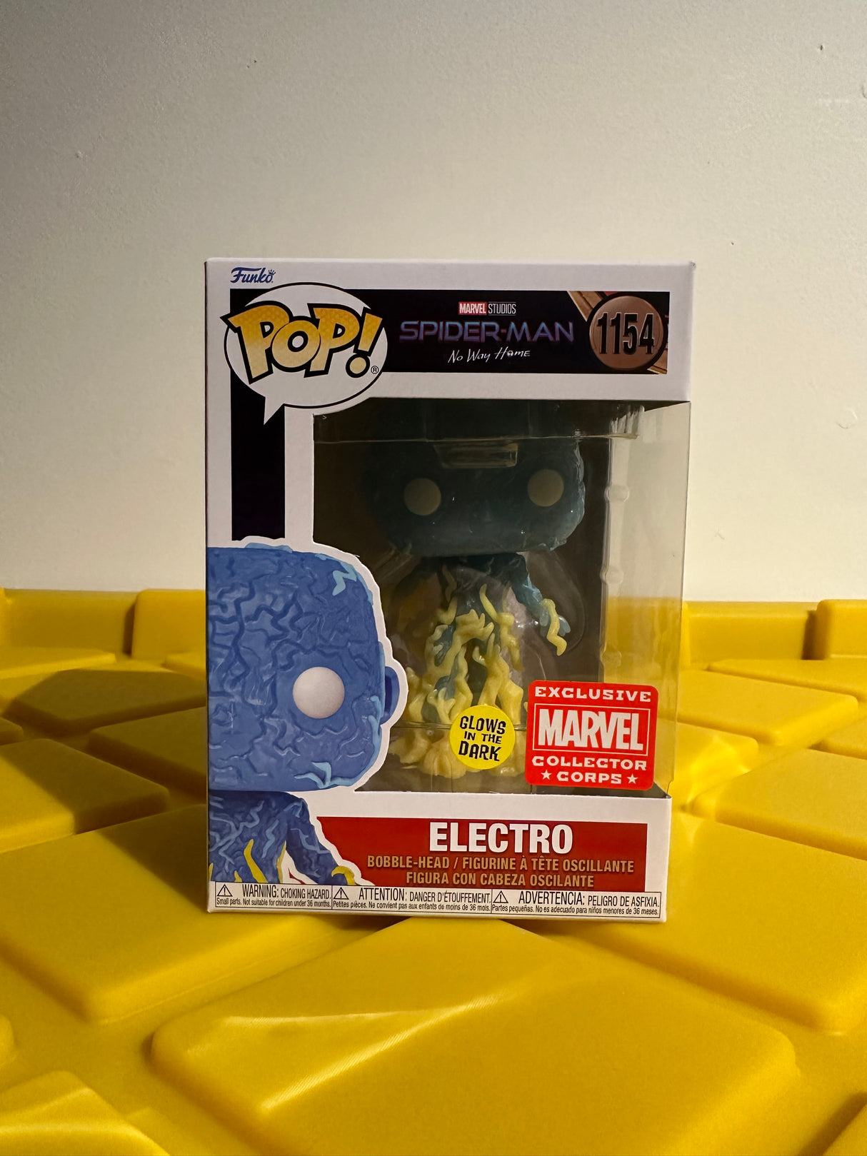 Funko POP! Electro (Glow) - Limited Edition Marvel Collector Corps Exclusive