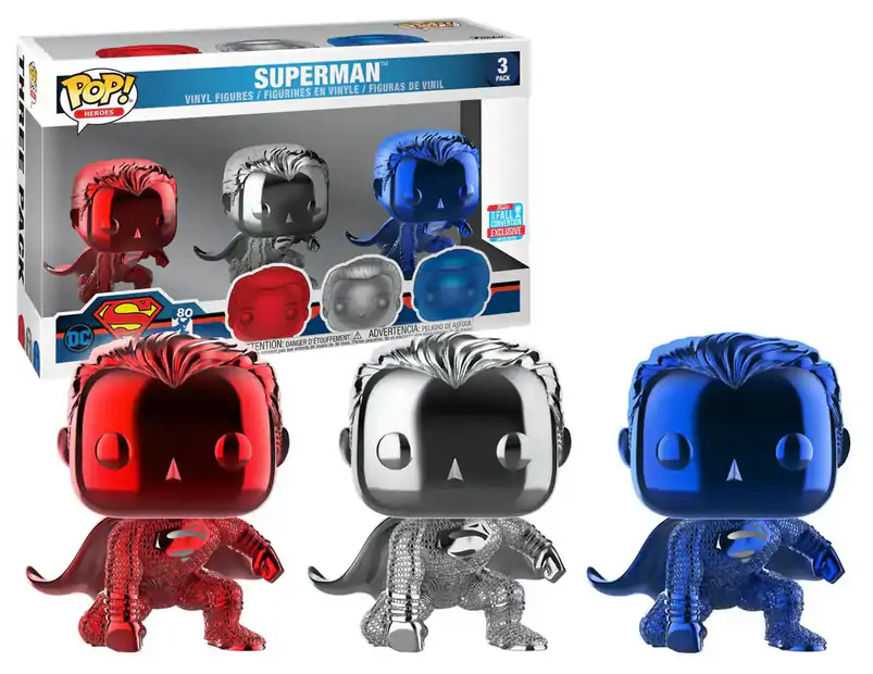 Funko POP! Superman (3-Pack) - Limited Edition 2018 NYCC Exclusive
