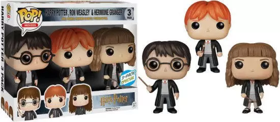 Funko POP! Harry Potter, Ron Weasley & Hermione Granger (3-Pack)