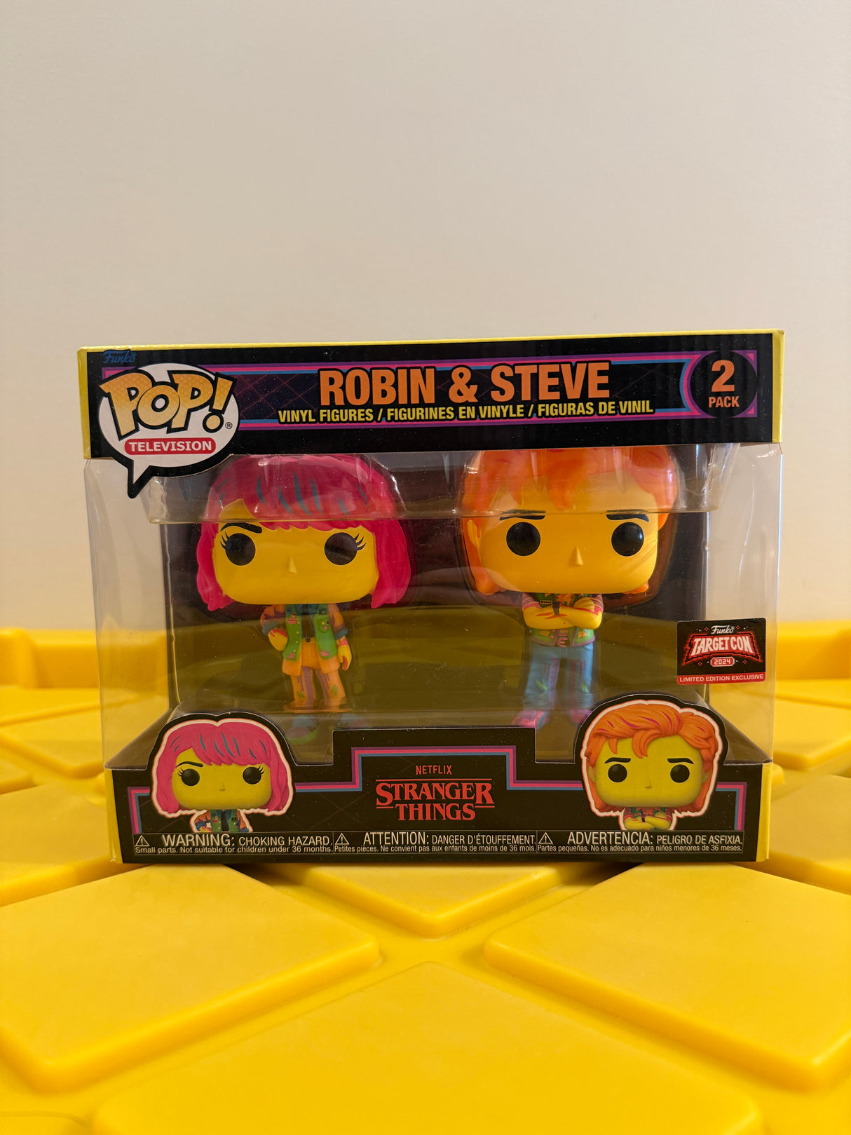 Funko POP! Robin & Steve (Black Light) (2-Pack) - Limited Edition 2024 Target Con Exclusive