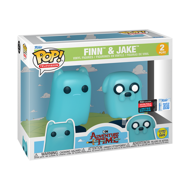 Funko POP! Finn and Jake (Glow) (2 Pack) - Limited Edition 2026 NYCC Fall Convention Exclusive (Pre-Order)