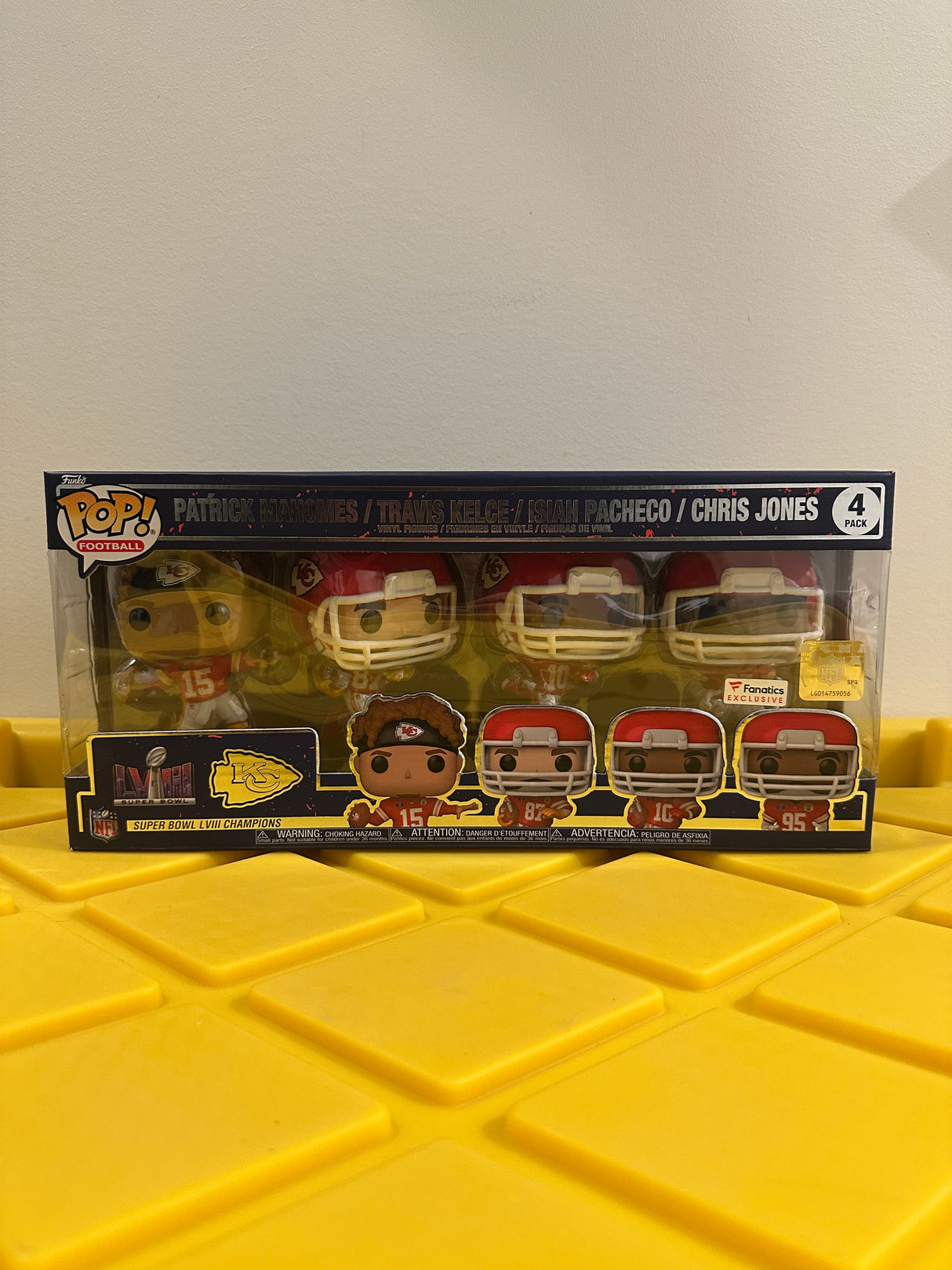 Funko POP! Kansas City Chiefs Super Bowl 2024 (4-Pack) - Limited Edition Fanatics Exclusive