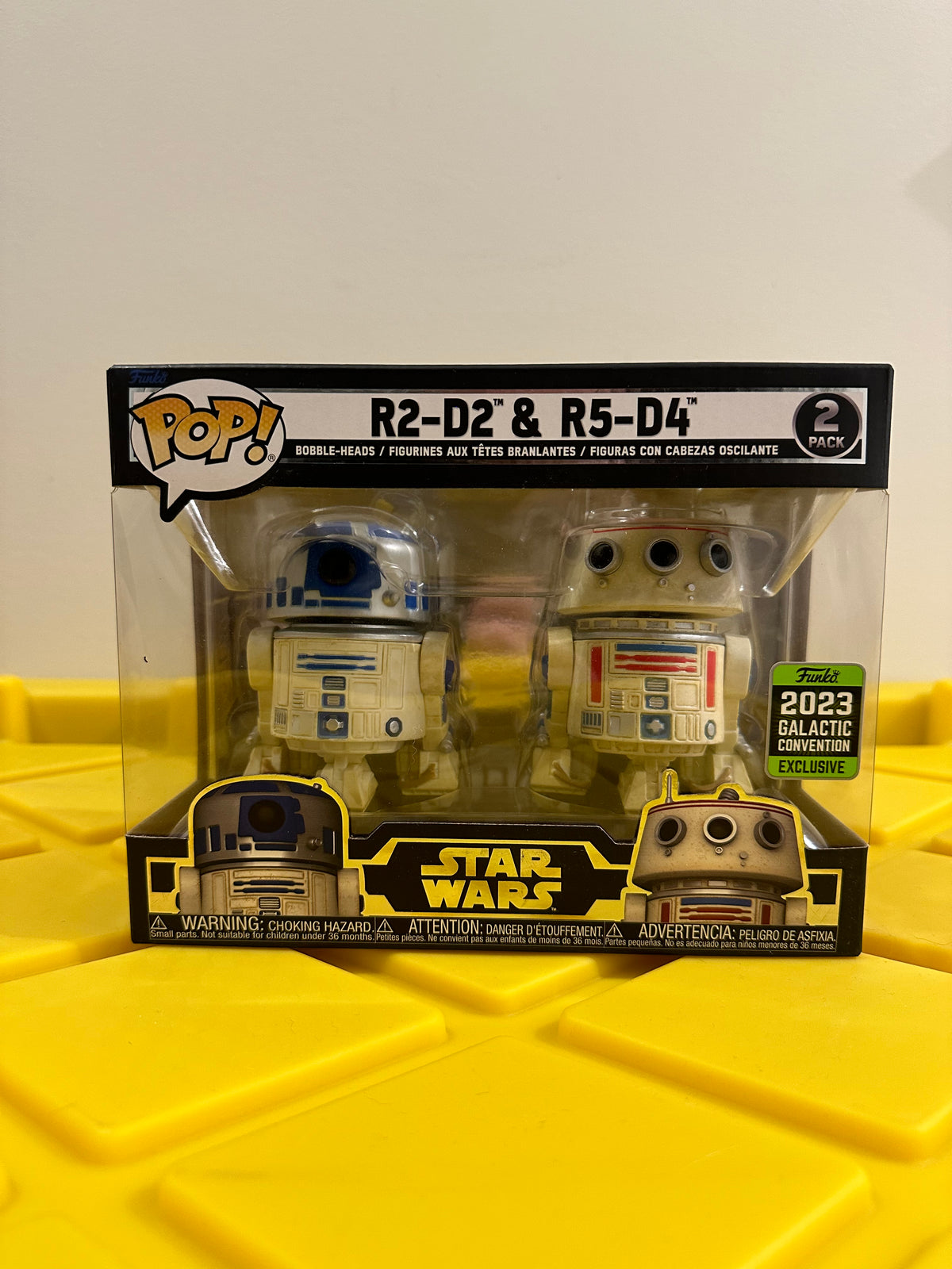 Funko POP! R2-D2 & R5-D4 (2-Pack) - Limited Edition 2023 Galactic Convention Exclusive
