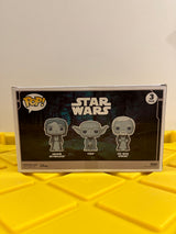 Funko POP! Anakin Skywalker, Yoda & Obi-Wan Kenobi (Endor) (Glow) (3-Pack) - Limited Edition Amazon Exclusive