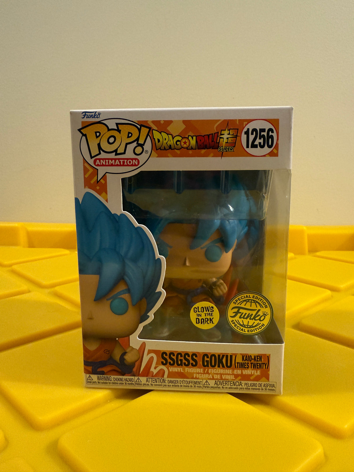 Funko POP! SSGSS Goku (Kaio-Ken Times Twenty) (Glow) - Limited Edition Special Edition Exclusive